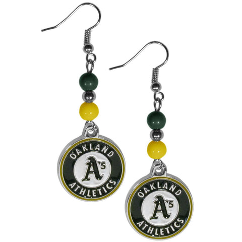Oakland Athletics Earrings Dangle Style - Team Fan Cave