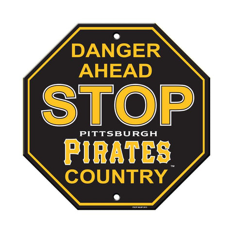 Pittsburgh Pirates Sign 12x12 Plastic Stop Style - Special Order - Team Fan Cave