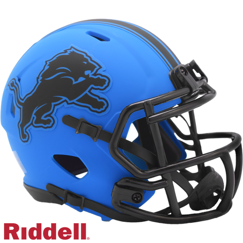 Detroit Lions Helmet Riddell Replica Mini Speed Style Rave Alternate-0