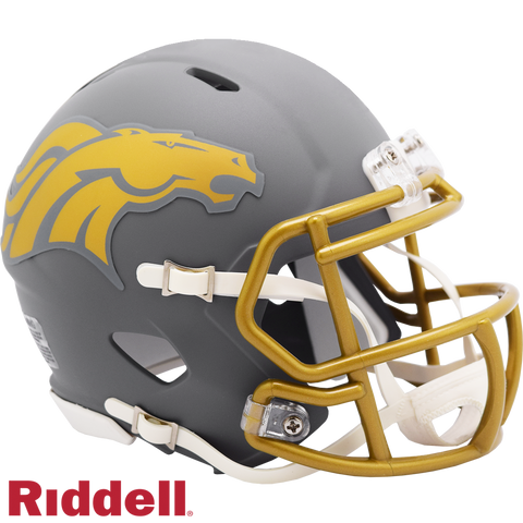 Denver Broncos Helmet Riddell Replica Mini Speed Style Slate Alternate 2024-0