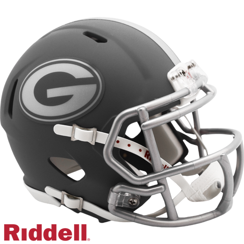 Georgia Bulldogs Helmet Riddell Replica Mini Speed Style Slate Alternate-0