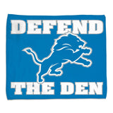 Detroit Lions Towel 15x18 Rally Style Full Color-0