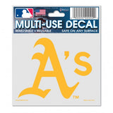 Oakland Athletics Decal 3x4 Multi Use - Team Fan Cave
