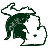 Michigan State Spartans Decal Home State Pride Style-0