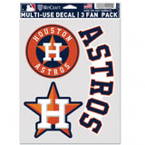 Houston Astros Decal Multi Use Fan 3 Pack-0