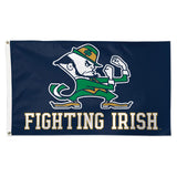 Notre Dame Fighting Irish Flag 3x5 Deluxe Style Leprchaun Fighting Irish Design-0
