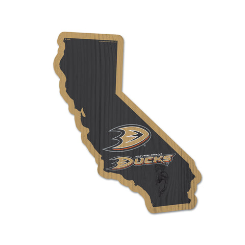 Anaheim Ducks Sign Wood State Shape-0