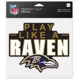 Baltimore Ravens Decal 8x8 Perfect Cut Color Slogan-0