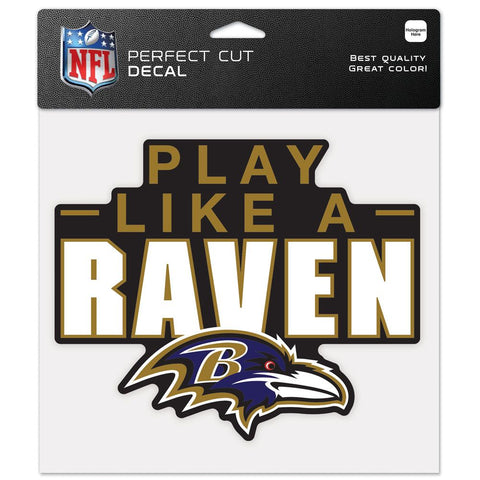 Baltimore Ravens Decal 8x8 Perfect Cut Color Slogan-0