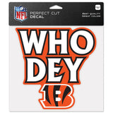 Cincinnati Bengals Decal 8x8 Perfect Cut Color Slogan-0