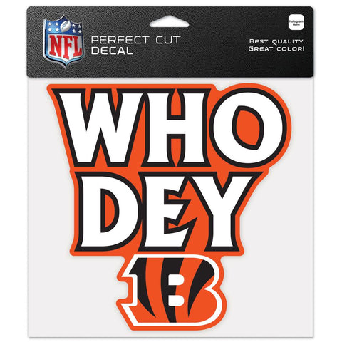Cincinnati Bengals Decal 8x8 Perfect Cut Color Slogan-0