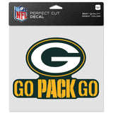 Green Bay Packers Decal 8x8 Perfect Cut Color Slogan-0
