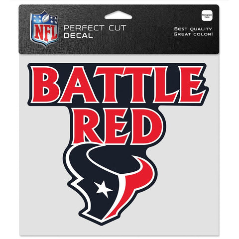 Houston Texans Decal 8x8 Perfect Cut Color Slogan-0