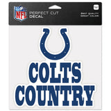 Indianapolis Colts Decal 8x8 Perfect Cut Color Slogan-0