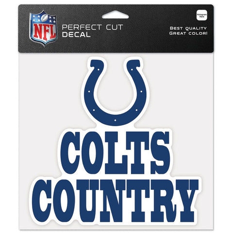 Indianapolis Colts Decal 8x8 Perfect Cut Color Slogan-0