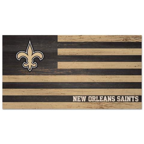 New Orleans Saints Sign Wood 9x17 Flag-0