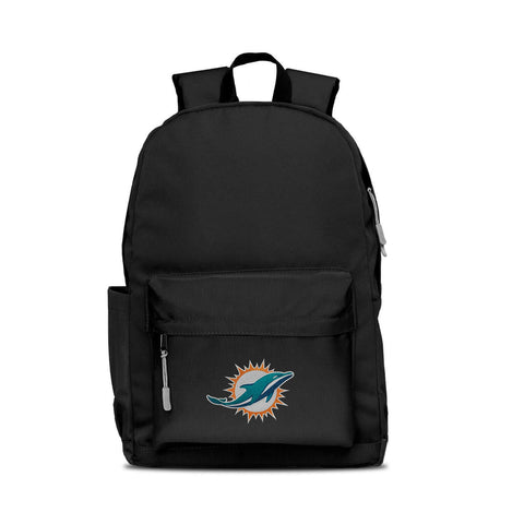 Miami Dolphins Backpack Campus Laptop Black with Gray-0