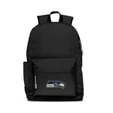 Seattle Seahawks Backpack Campus Laptop Black with Gray-0