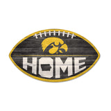 Iowa Hawkeyes Sign Wood Football Shape-0