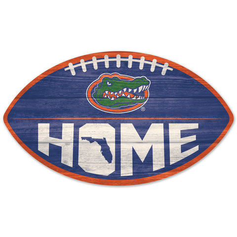 Florida Gators Sign Wood Football Shape-0