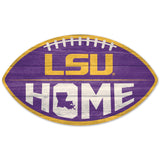 LSU Tigers Sign Wood Football Shape-0