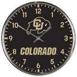 Colorado Buffaloes Clock Round Wall Style Chrome-0