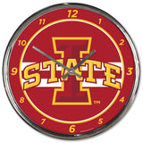 Iowa State Cyclones Round Chrome Wall Clock Periodic Restock-0