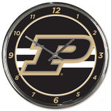 Purdue Boilermakers Clock Round Wall Style Chrome Periodic Restock-0