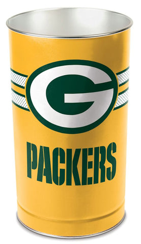 Green Bay Packers Wastebasket 15 Inch Gold Design-0