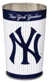 New York Yankees Wastebasket 15 Inch Pinstripes Design - Periodic Restock-0