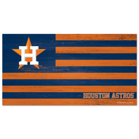 Houston Astros Sign Wood 9x17 Flag-0