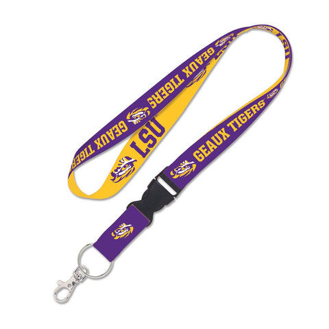 LSU Tigers Lanyard with Detachable Buckle Slogan Design-0