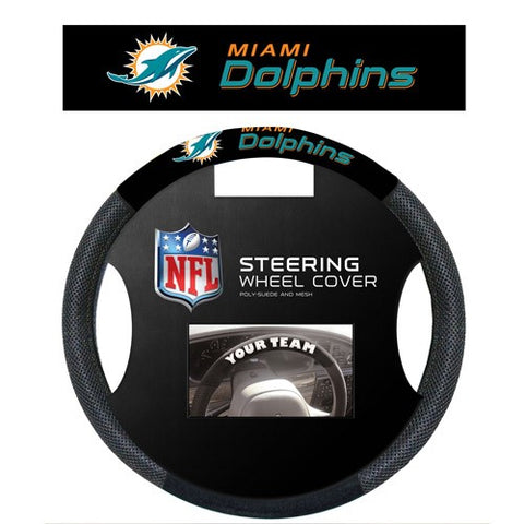 Miami Dolphins Steering Wheel Cover Mesh Style CO-0