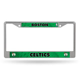Boston Celtics License Plate Frame Chrome Printed Insert-0