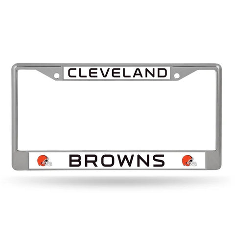 Cleveland Browns License Plate Frame Chrome-0