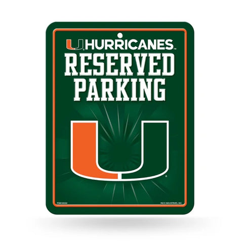 Miami Hurricanes Sign Metal Parking-0