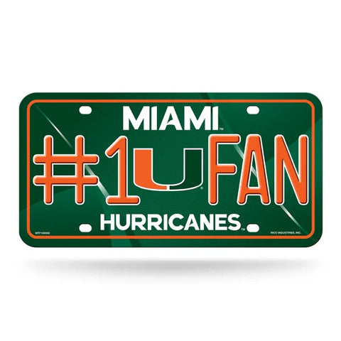 Miami Hurricanes License Plate #1 Fan-0