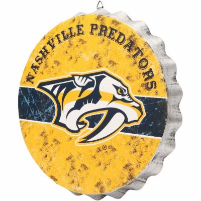 Nashville Predators Sign Bottle Cap Style Distressed-0