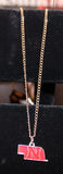 Nebraska Cornhuskers Necklace State Design-0
