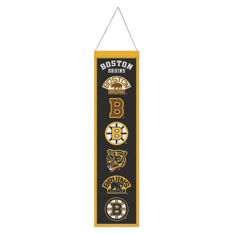Boston Bruins Banner Wool 8x32 Heritage Evolution Design - Special Order-0