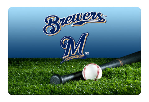 Milwaukee Brewers Pet Bowl Mat Team Color Baseball Size Large CO-0
