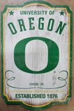 Oregon Ducks Sign 11x17 Wood Retro-0
