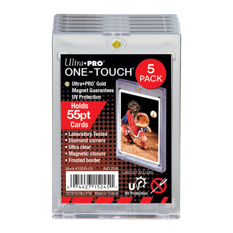 One Touch UV Card Holder With Magnet Closure - 55pt - 5 Pack-0