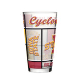 Iowa State Cyclones Pint Glass 16oz Quilted Stained Boxed-0