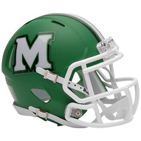 Marshall Thunder Herd Helmet Riddell Replica Mini Speed Style Flat Green-0