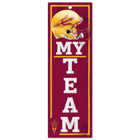 Arizona State Sun Devils Sign 4x13 Wood My Team-0