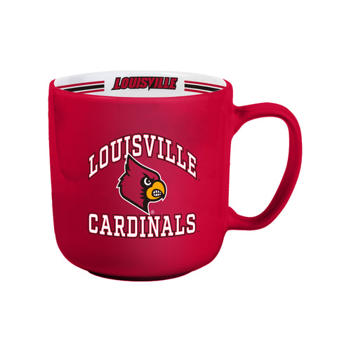 Louisville Cardinals Coffee Mug 15oz Stripe Design-0