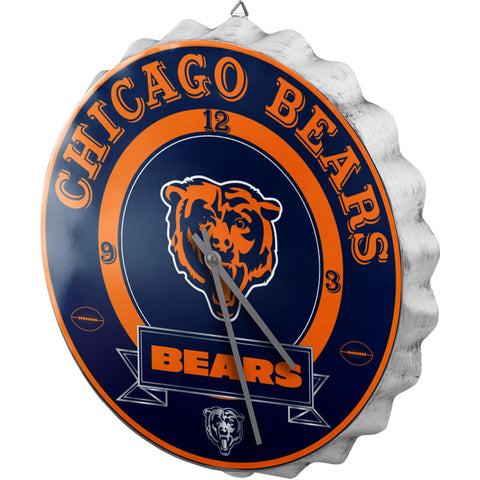 Chicago Bears Clock Bottle Cap Style Periodic Restock-0