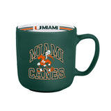 Miami Hurricanes Coffee Mug 15oz Stripe Design-0