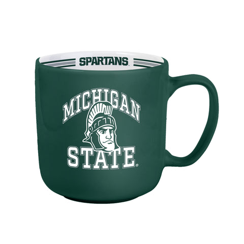 Michigan State Spartans Coffee Mug 15oz Stripe Design-0